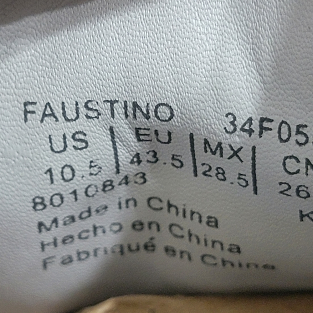 Calvin Klein NWOT  Men's Faustino Washed Leather Oxfords Men's Size 10.5 - Picture 12 of 13